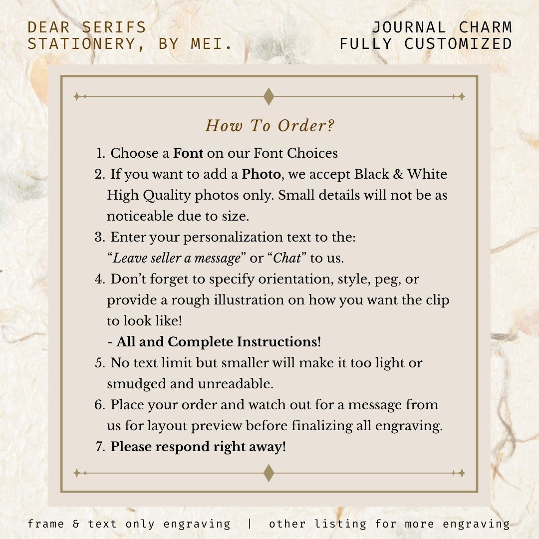 Rotating, Journal Charm