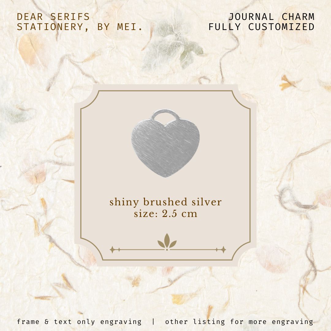 Heart, Journal Charm