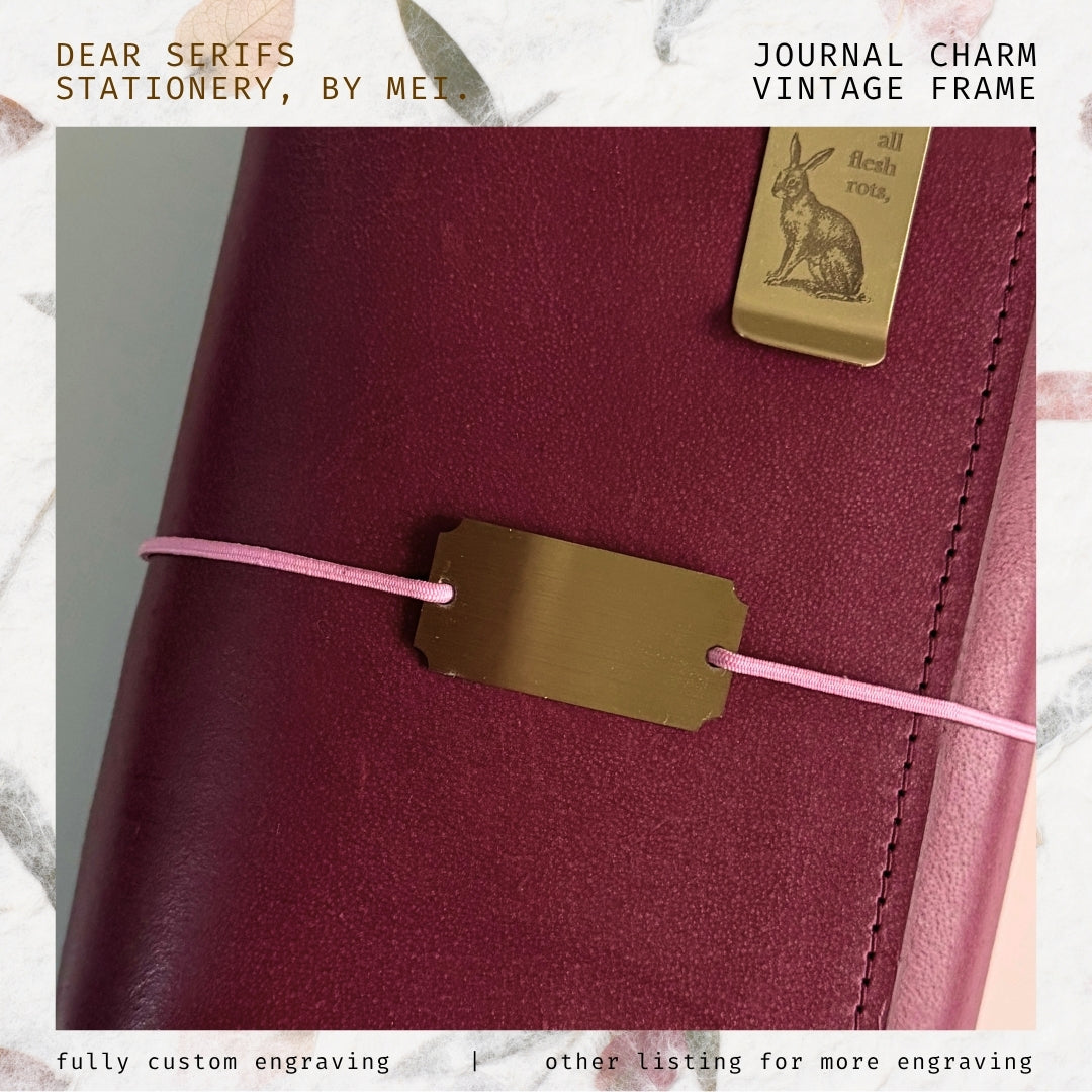 Vintage Frame, Journal Charm
