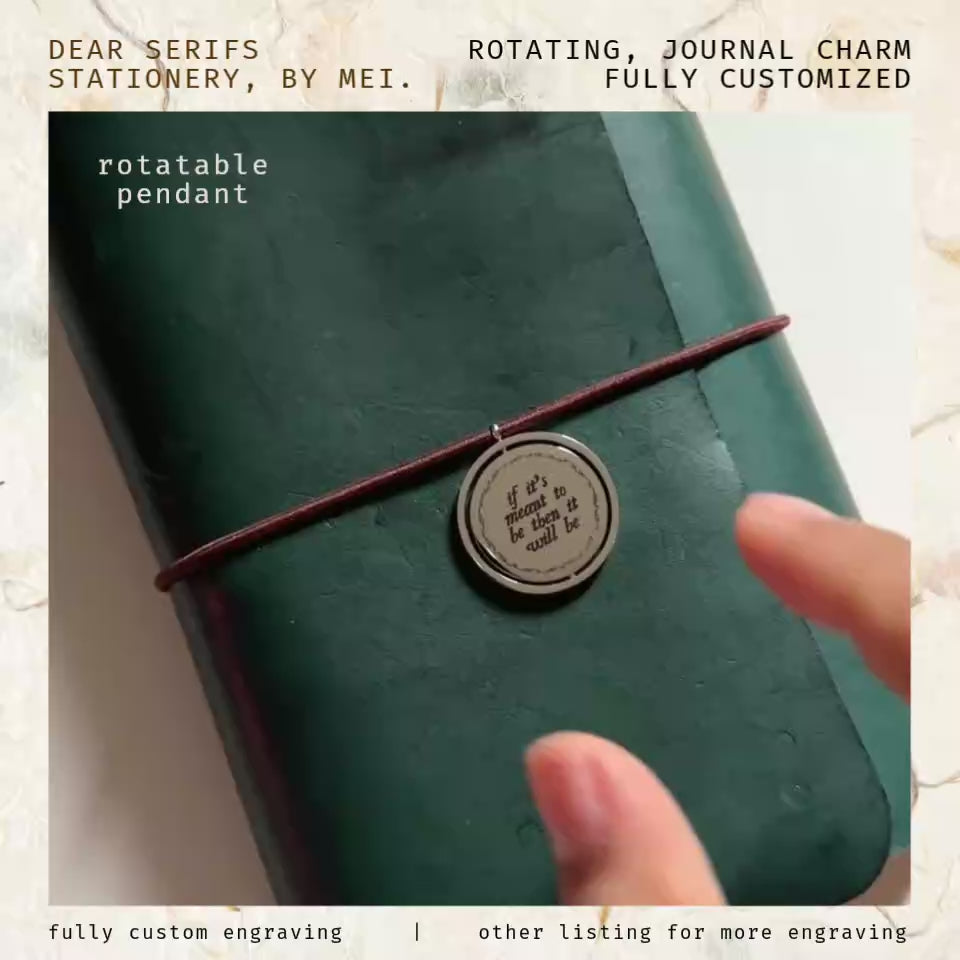 rotating journal charm
